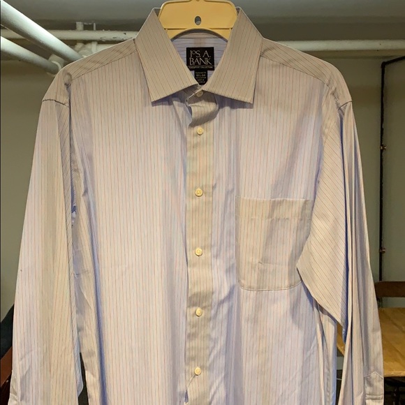 Jos A Bank Tailored Fit Dress Shirt 15.5/34 - Picture 3 of 4